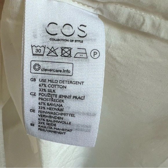 Cos Women’s Ruffle Detail Cotton Silk Blend Blouse - Picture 5 of 9